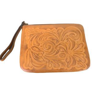 Patricia Nash floral-embossed wristlet